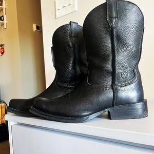 Ariat Rambler square toe boots.